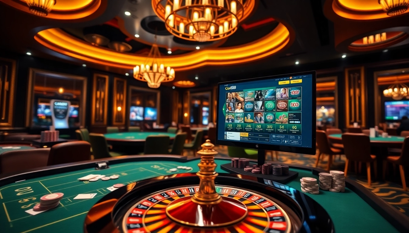 Experience the excitement of gambling at trang chủ go88 with luxurious casino tables and winning gameplay.