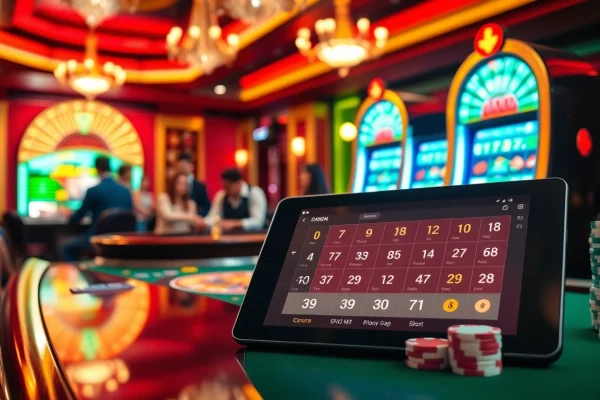 Players enjoying a thrilling gaming experience at nhà cái rr88 casino with vibrant roulette and poker tables.