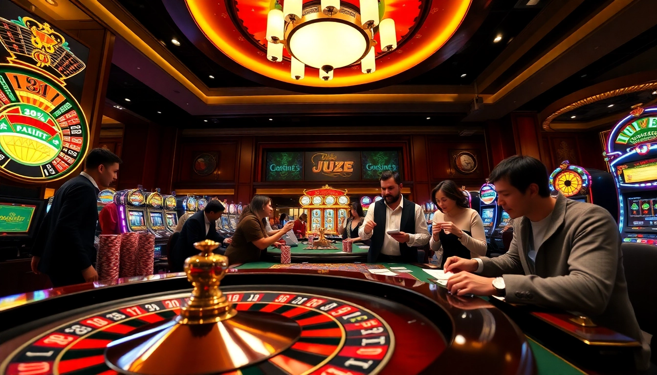 Experience high-stakes betting at https://mm88.vin/ with vibrant casino visuals and gamblers in action.
