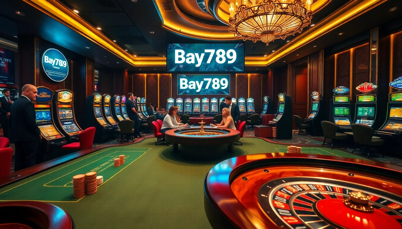 Experience the thrill of gaming at Bay789 with vibrant casino tables and exciting activities.
