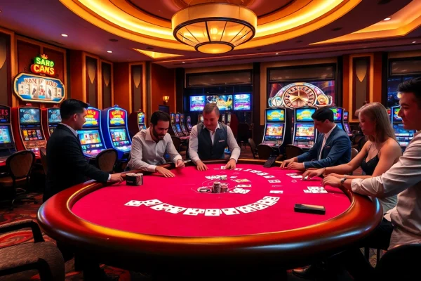 Experience thrilling gameplay at ww88 casino with sleek poker tables and vibrant slot machines.