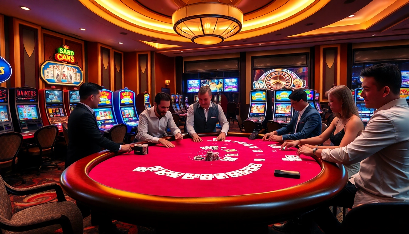 Experience thrilling gameplay at ww88 casino with sleek poker tables and vibrant slot machines.