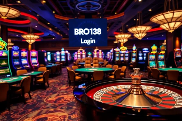Experience a thrilling gaming atmosphere with BRO138 login at luxurious casino tables.
