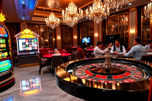 Experience the thrill of casino gaming at https://oxbet7.com/ with vibrant roulette, slot machines, and excited players.